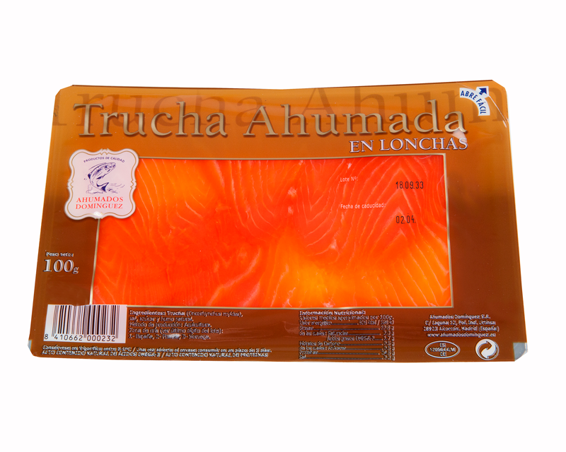 Trucha Ahumada en lonchas, 100 gr.
