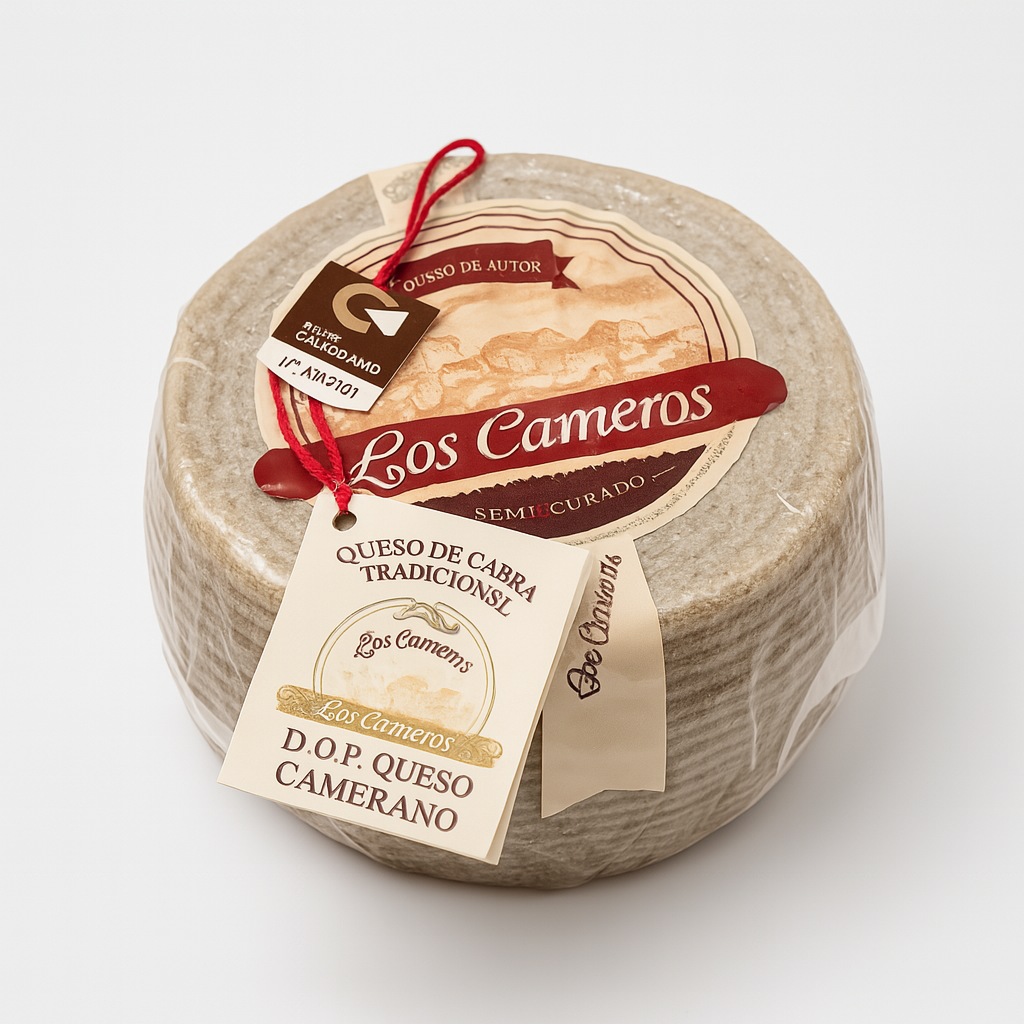 Queso de cabra Los Cameros D.O.P Semicurado, 1/2 pieza, 375 g. aprox.