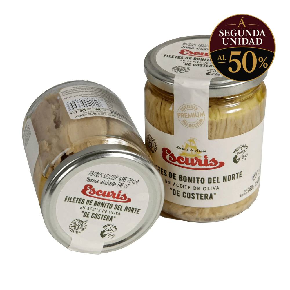 Ventresca de Bonito del Norte en aceite de oliva tarro Escuris Gourmet Alvarez Seleccion