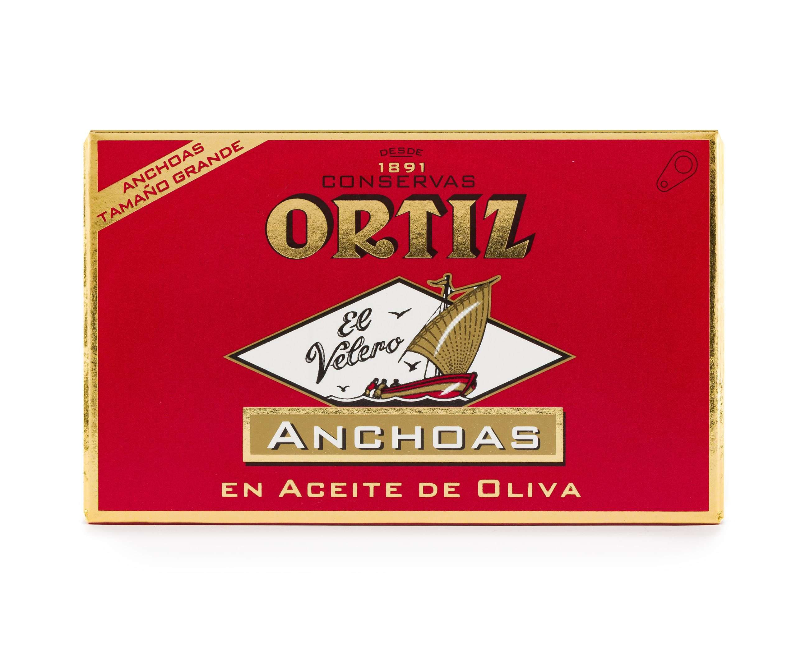 Anchoa en aceite de oliva Ortiz OL120 frontal